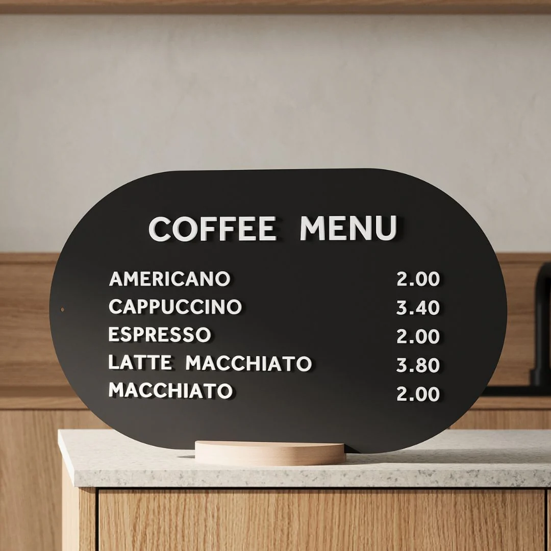 Curve Tabletop Sign - Image 3