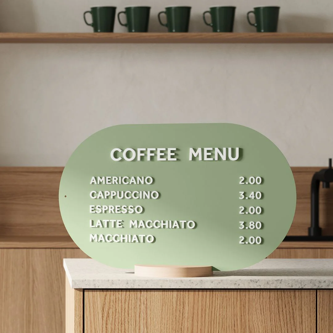 Curve Tabletop Sign - Image 5