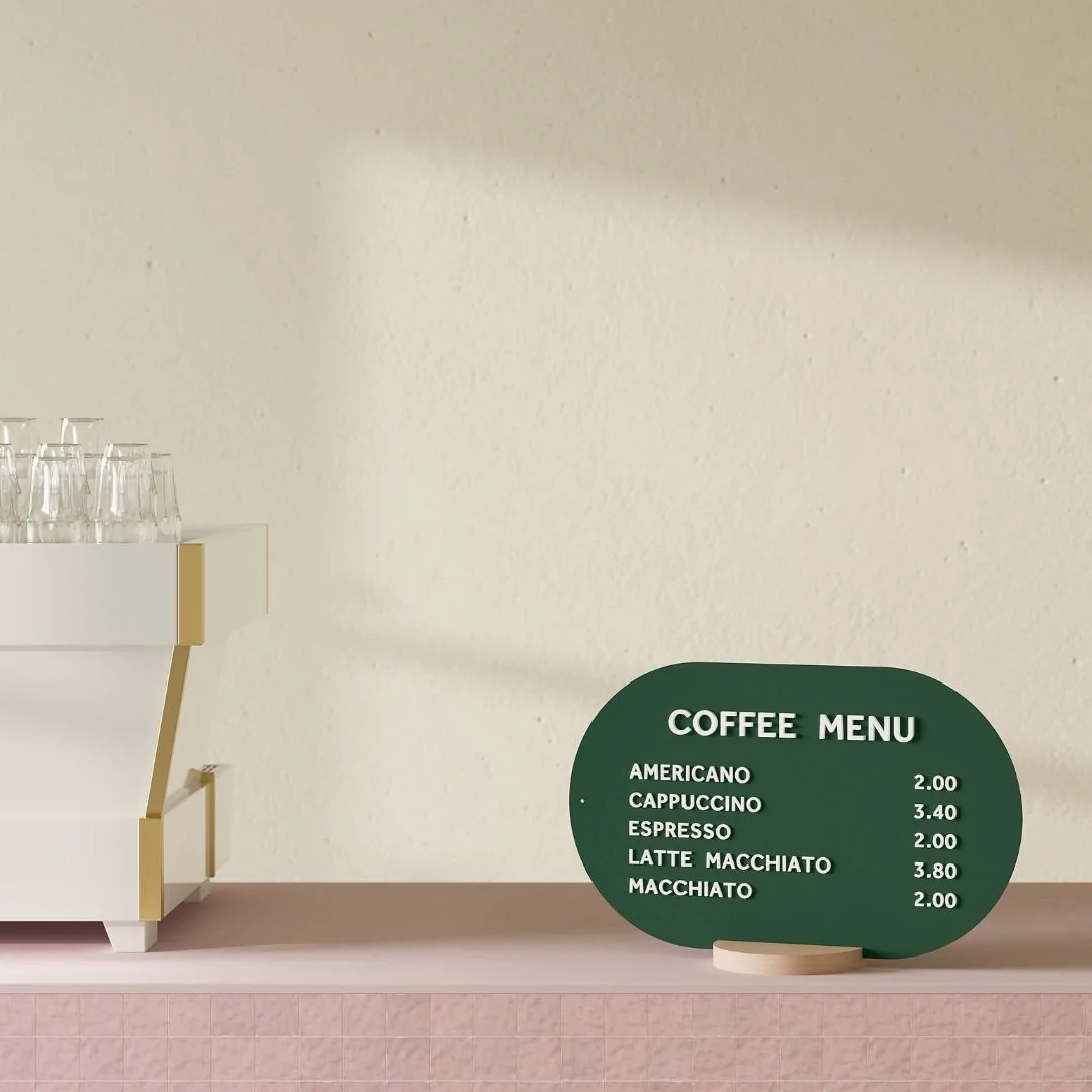 Curve Tabletop Sign - Image 6