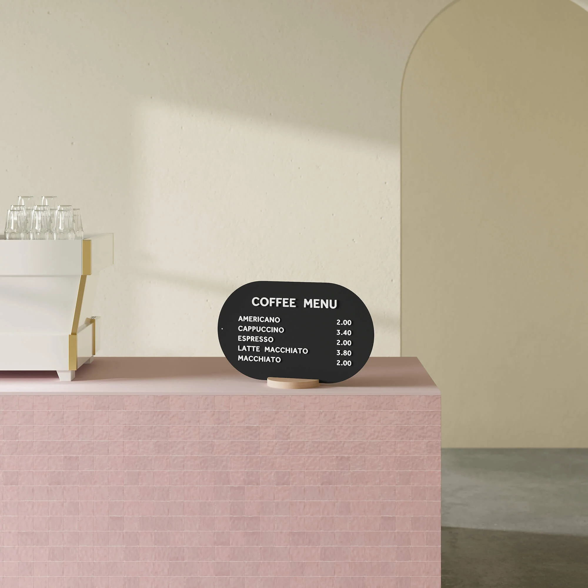 Curve Tabletop Sign - Image 7