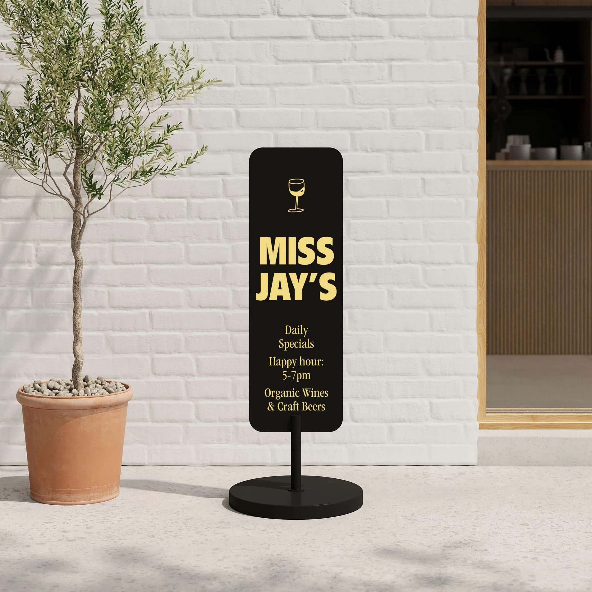 Large Standing Rectangle Sign