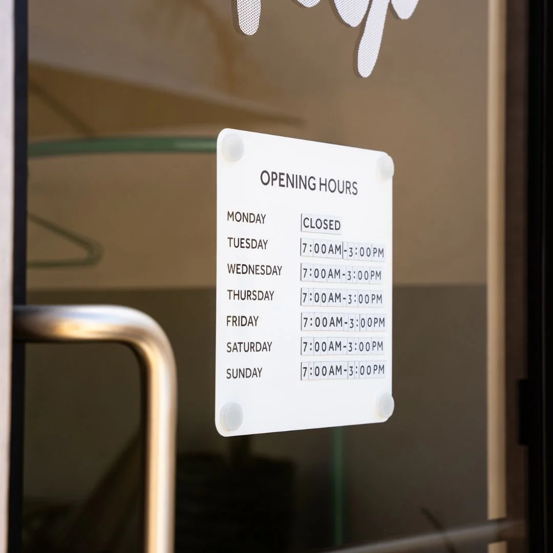 Opening Hours Sign - Image 6