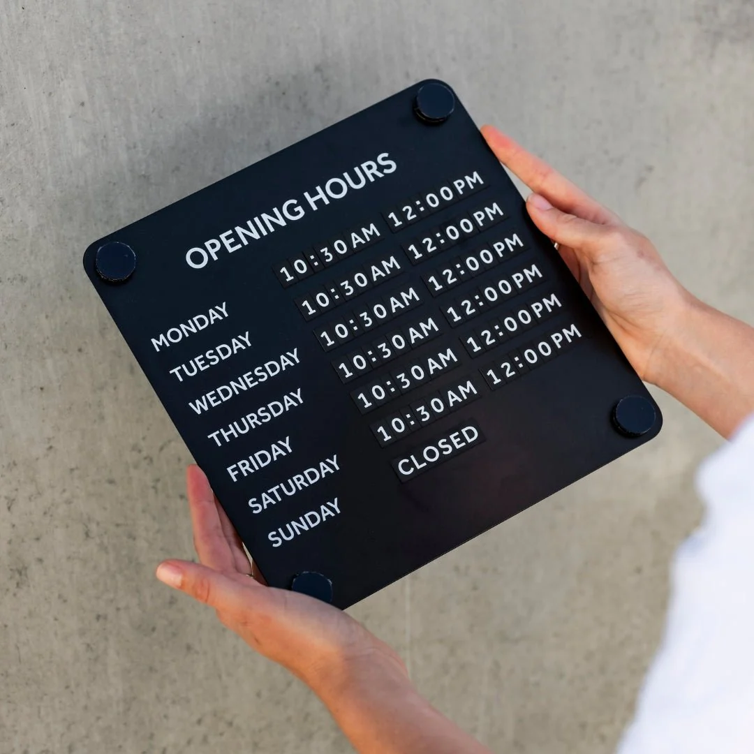 Opening Hours Sign - Image 7