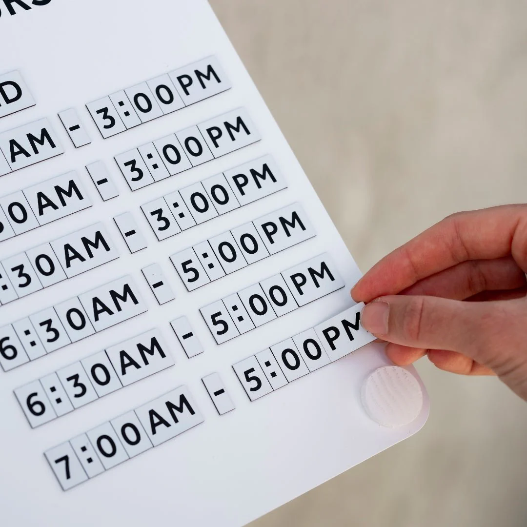 Opening Hours Sign - Image 9