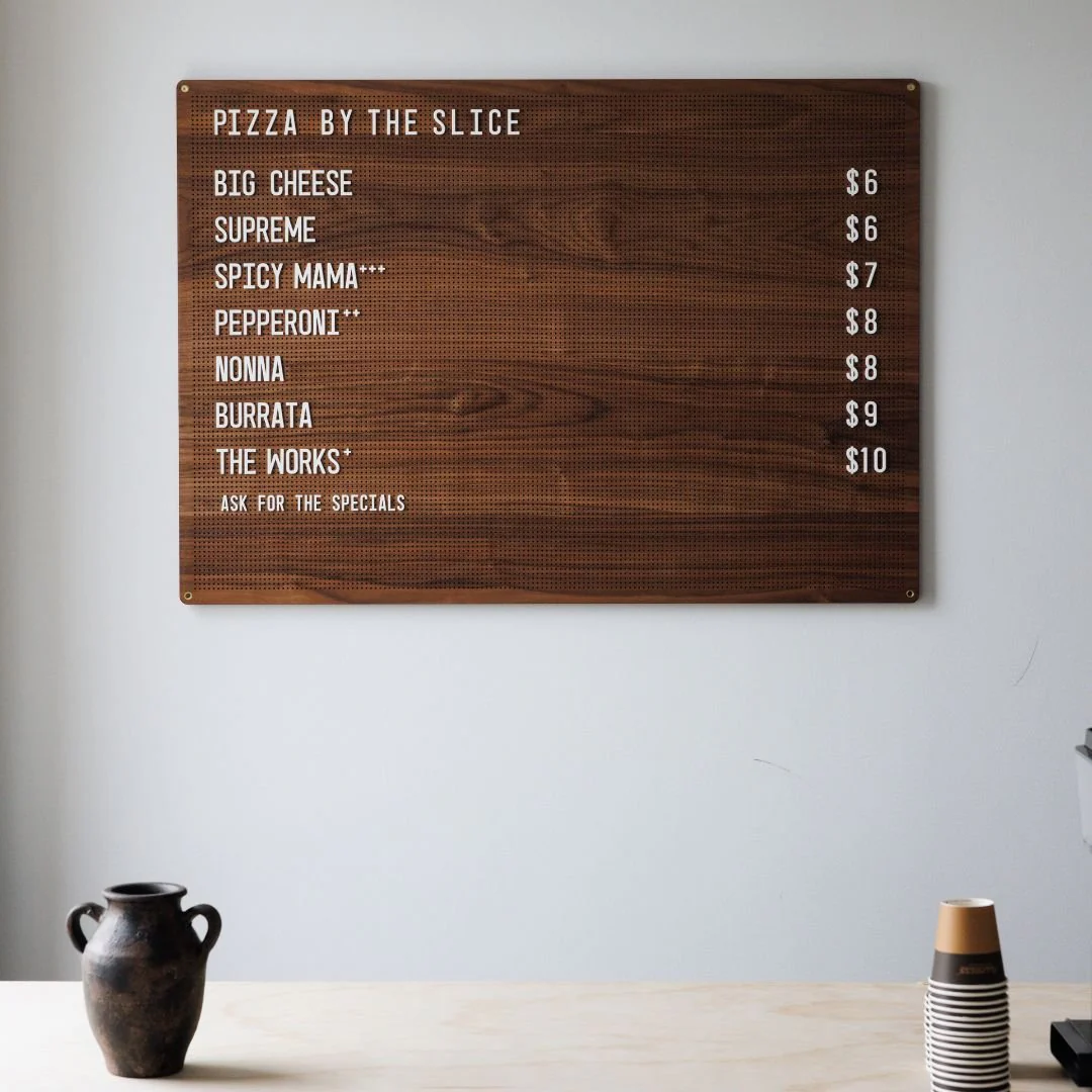 Wooden Peg Letter Board